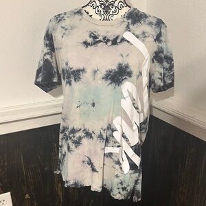 PINK Victoria's Secret Black and White Tie-Dye Tee